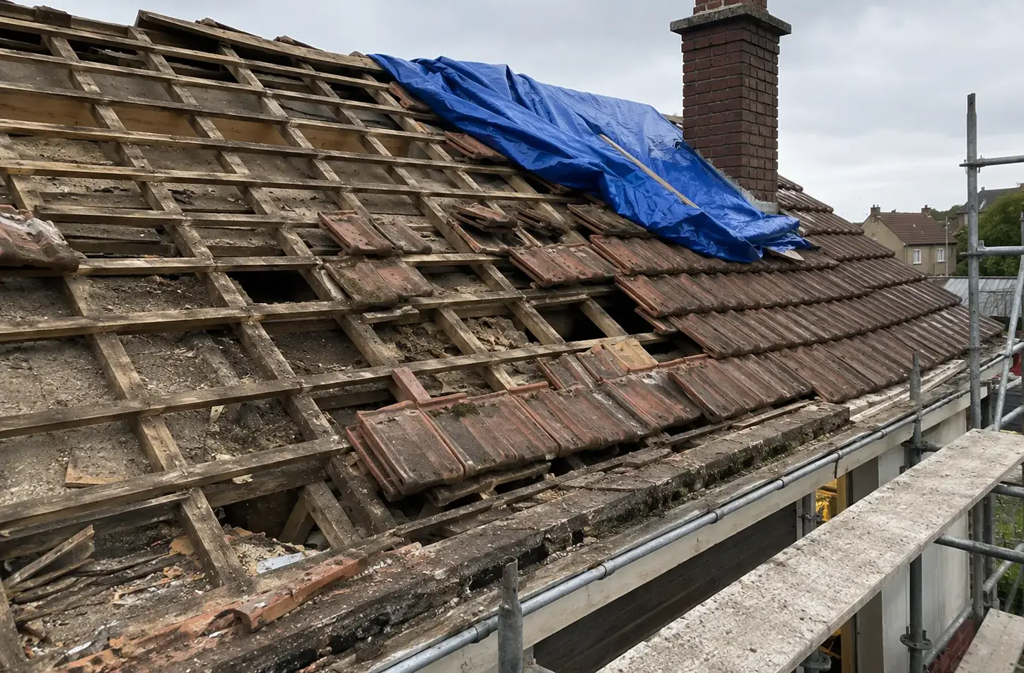 Toiture avant les travaux de couverture