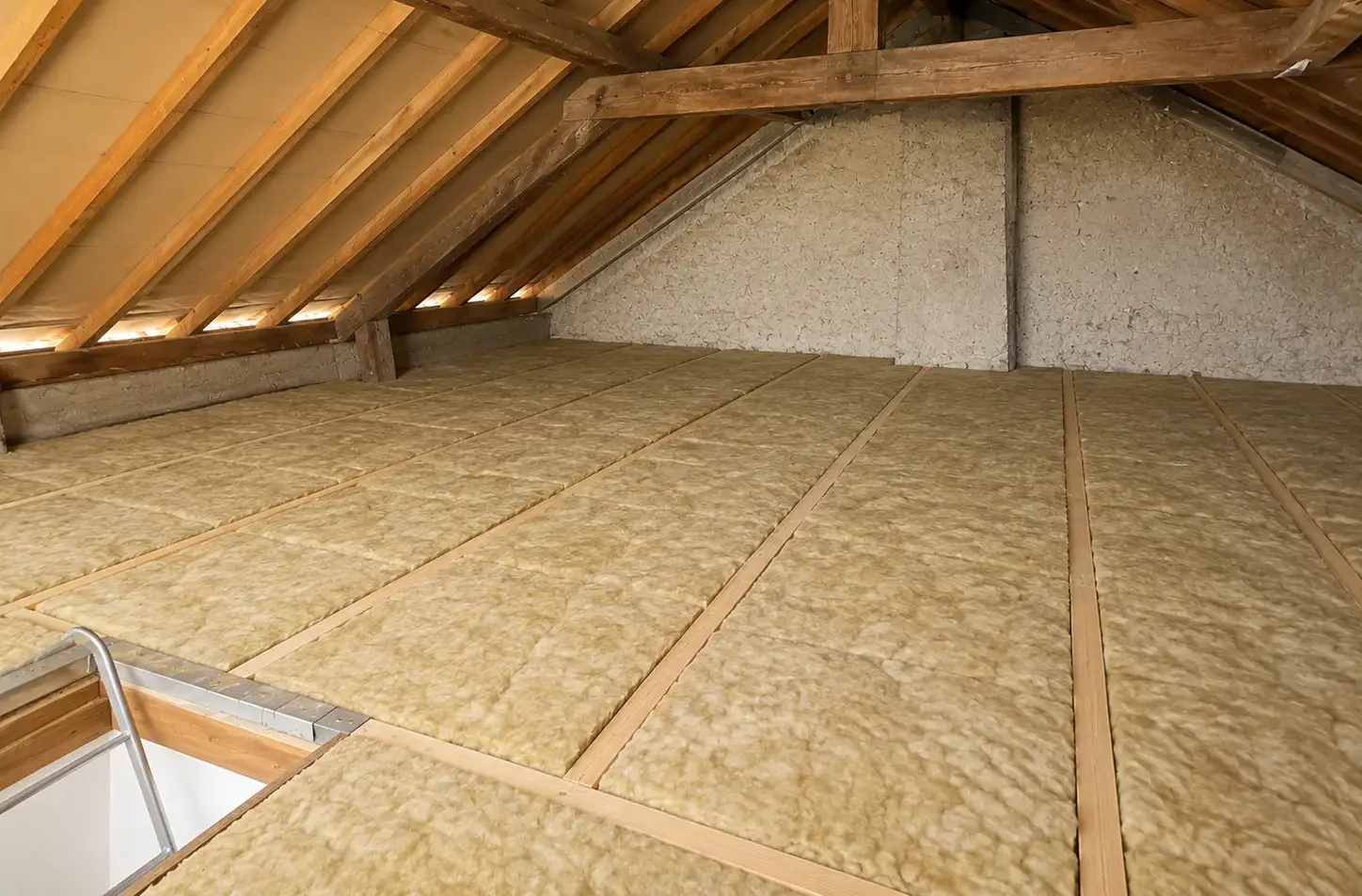 Combles après les travaux d’isolation