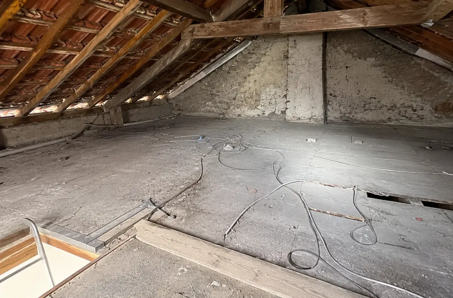 Combles avant les travaux d’isolation